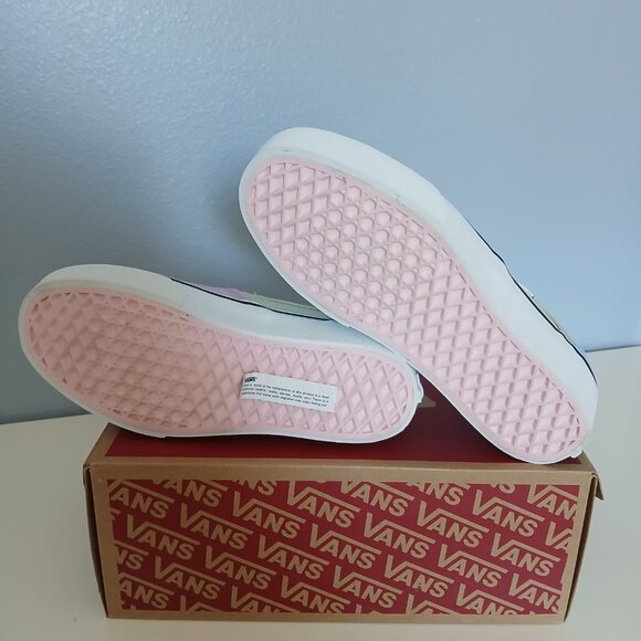 Vans Asher Platform Pastel Sneakers Tennies Shoes Block color pink green blue - Picture 2 of 6